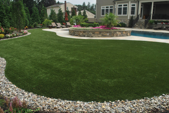 Artificial grass lawn in Vancouver